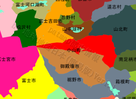 小山町の位置を示す地図
