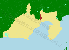 芝川町の位置を示す地図