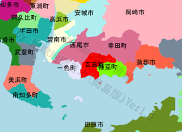 吉良町の位置を示す地図