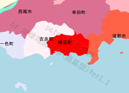 幡豆町の位置を示す地図