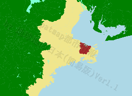 伊勢市の位置を示す地図