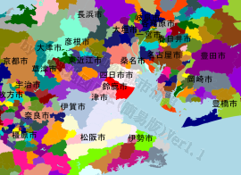 鈴鹿市の位置を示す地図