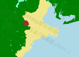 名張市の位置を示す地図