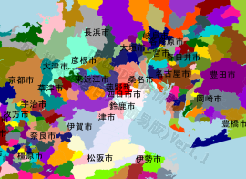 菰野町の位置を示す地図