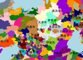 草津市の位置を示す地図