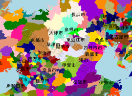 湖南市の位置を示す地図