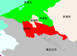 愛荘町の位置を示す地図
