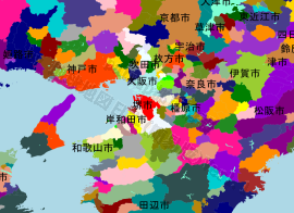 堺市の位置を示す地図