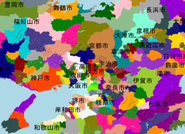 高槻市の位置を示す地図