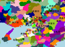 守口市の位置を示す地図