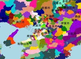 松原市の位置を示す地図