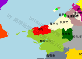 岬町の位置を示す地図