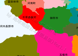 千早赤阪村の位置を示す地図