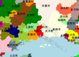 相生市の位置を示す地図
