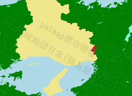 川西市の位置を示す地図