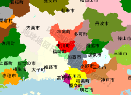 市川町の位置を示す地図