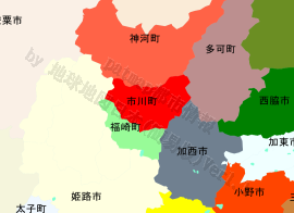 市川町の位置を示す地図