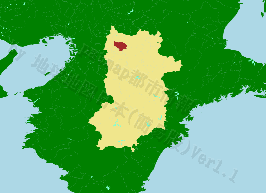 大和郡山市の位置を示す地図