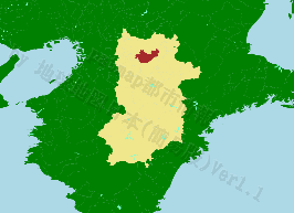 天理市の位置を示す地図