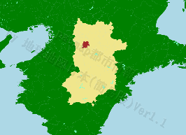 橿原市の位置を示す地図