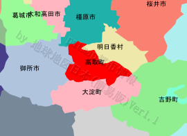 高取町の位置を示す地図