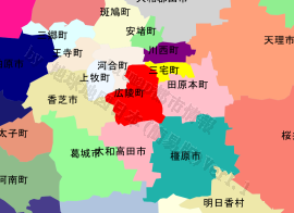 広陵町の位置を示す地図
