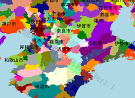 吉野町の位置を示す地図