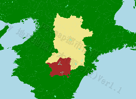 十津川村の位置を示す地図