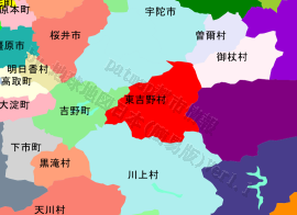 東吉野村の位置を示す地図