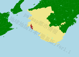 御坊市の位置を示す地図