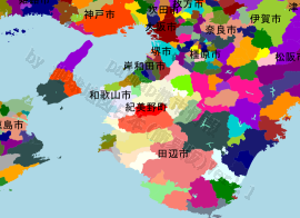 紀美野町の位置を示す地図