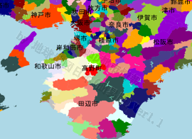 高野町の位置を示す地図