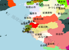 広川町の位置を示す地図