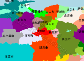 日野町の位置を示す地図