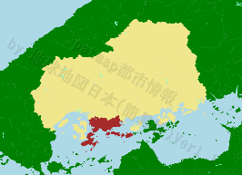 呉市の位置を示す地図