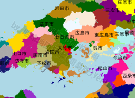 大竹市の位置を示す地図