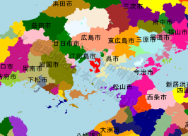 江田島市の位置を示す地図