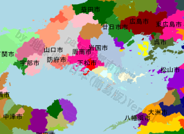 下松市の位置を示す地図