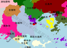 和木町の位置を示す地図