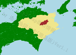 神山町の位置を示す地図