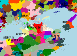 高松市の位置を示す地図