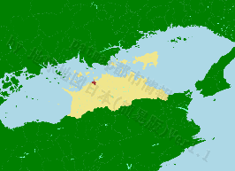 宇多津町の位置を示す地図