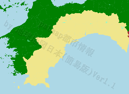 東洋町の位置を示す地図