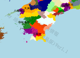 三原村の位置を示す地図