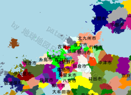 古賀市の位置を示す地図