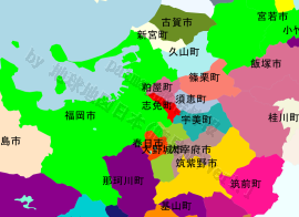 志免町の位置を示す地図