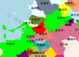 久山町の位置を示す地図