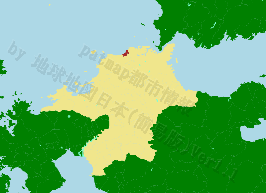 芦屋町の位置を示す地図