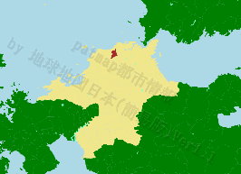 遠賀町の位置を示す地図