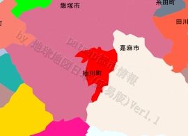桂川町の位置を示す地図